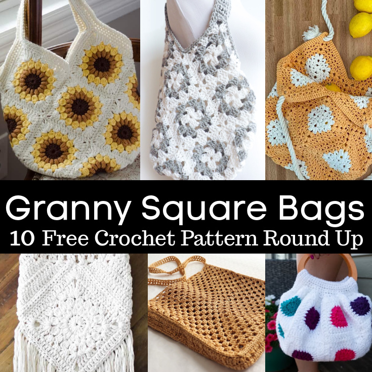 CROCHET PATTERN Granny Squares Yoga Mat Bag 